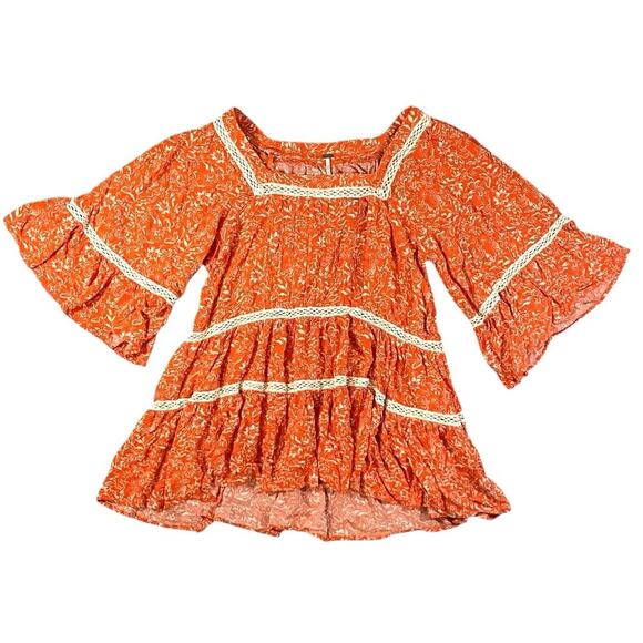 Free People Floral Talk About it Tunic - M - Picture 2 of 4